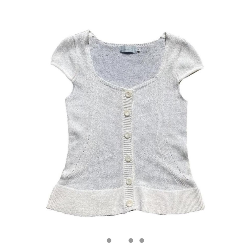 short sleeve button up cardigan